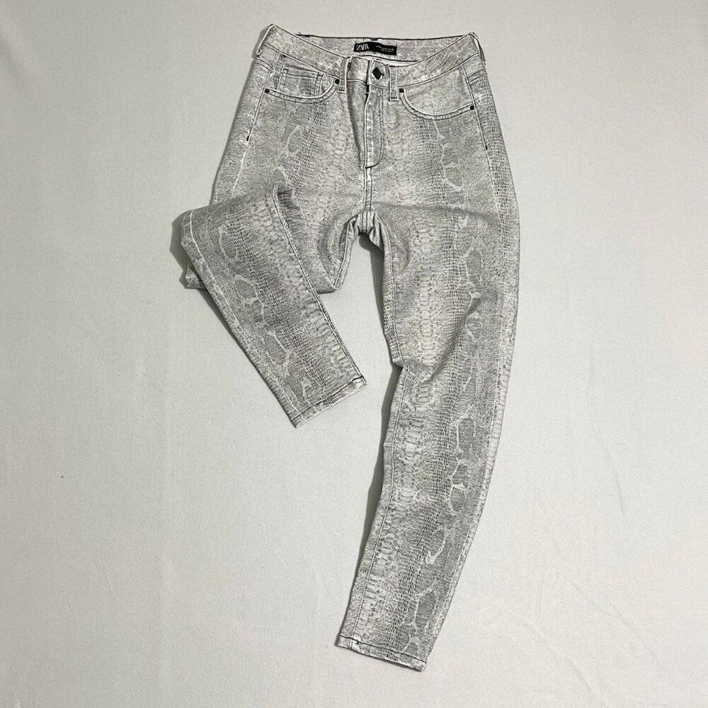 Zara snake print jeans size 4